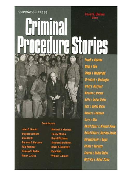 Title details for Criminal Procedure Stories by Carol Steiker - Available